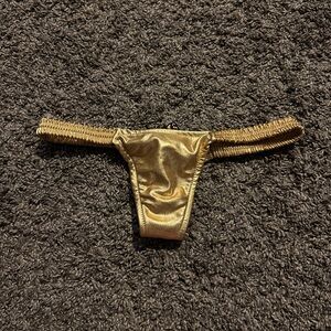 Gold Metallic Bikini Bottom